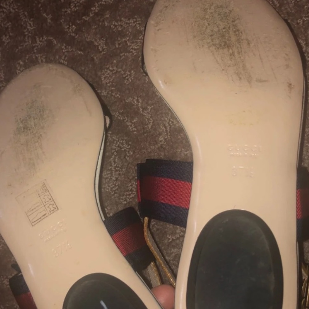 Gucci Sandals Patriotic flats 37.5 GORGEOUS! - Picture 4 of 8